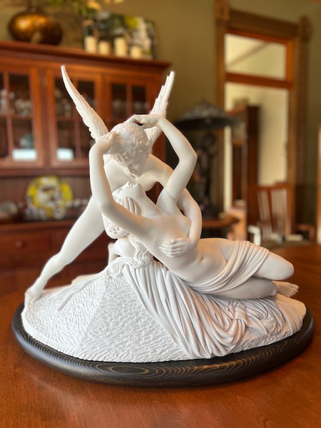 Cupid and Psyche Marble Statue impressive Sculpture by Antonio Canova